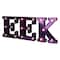 6.5" Lighted Black & Purple EEK Halloween Marquee Sign